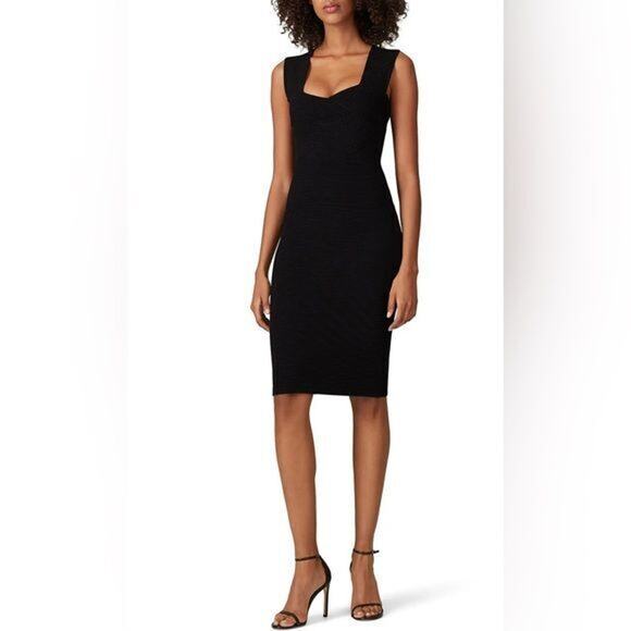 Milly Dresses & Skirts - RTR Milly Woven Ottoman Dress Black Petite X-Small Mini LBD Sleeveless ribbed